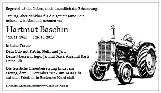 Erinnerungsbild für Herr Hartmut Baschin