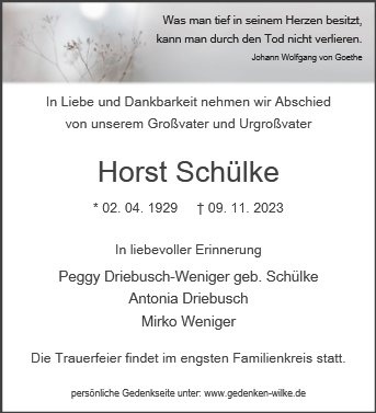 Erinnerungsbild für Horst Schülke