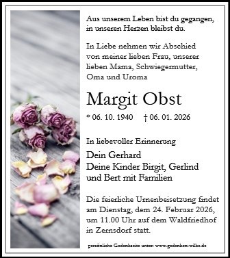 Profilbild von Frau Margit Obst