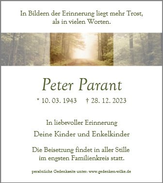 Erinnerungsbild für Herr Peter Parant