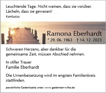 Erinnerungsbild für Frau Ramona Eberhardt