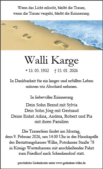 Profilbild von Frau Walli Karge